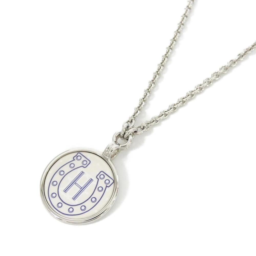 Hermes HORSES INN BANDANA Medallion PM 984319FP Necklace
